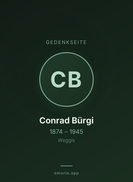 Gedenkportrait von Conrad Bürgi