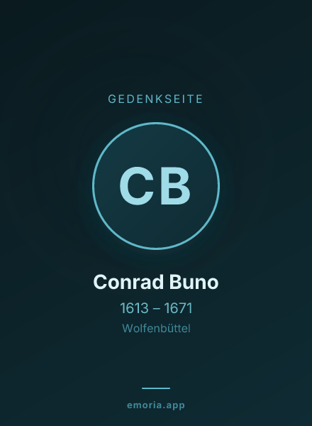 Gedenkportrait von Conrad Buno