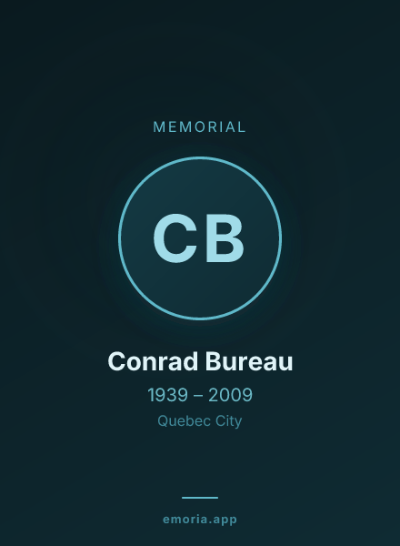Memorial portrait of Conrad Bureau
