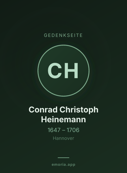 Gedenkportrait von Conrad Christoph Heinemann