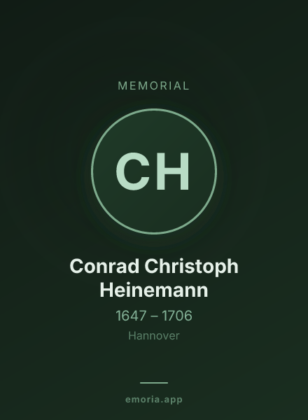 Memorial portrait of Conrad Christoph Heinemann