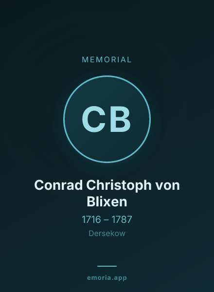 Memorial portrait of Conrad Christoph von Blixen