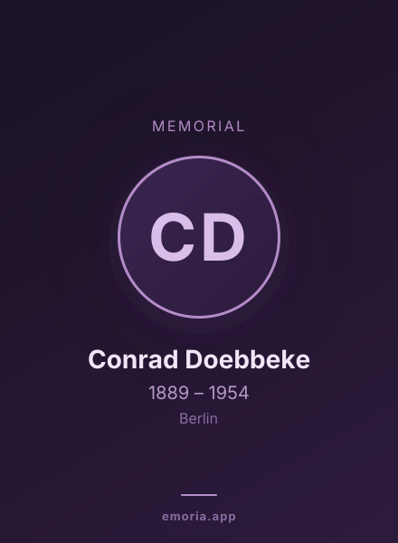 Memorial portrait of Conrad Doebbeke
