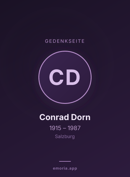 Gedenkportrait von Conrad Dorn