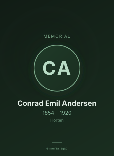 Memorial portrait of Conrad Emil Andersen