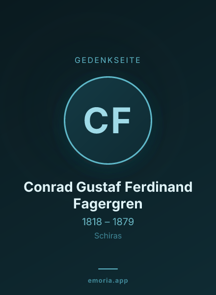Gedenkportrait von Conrad Gustaf Ferdinand Fagergren