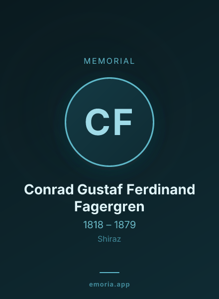Memorial portrait of Conrad Gustaf Ferdinand Fagergren