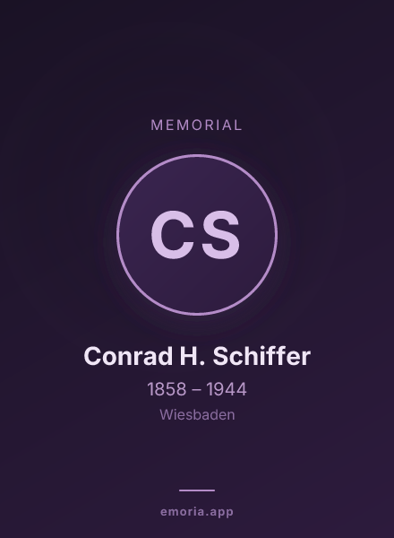 Memorial portrait of Conrad H. Schiffer