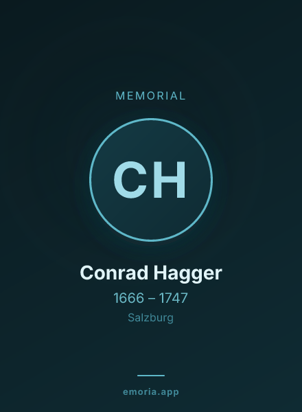 Memorial portrait of Conrad Hagger