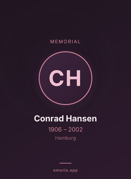Memorial portrait of Conrad Hansen