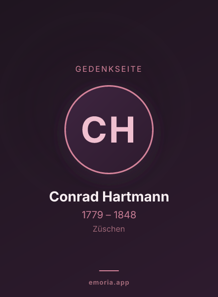 Gedenkportrait von Conrad Hartmann