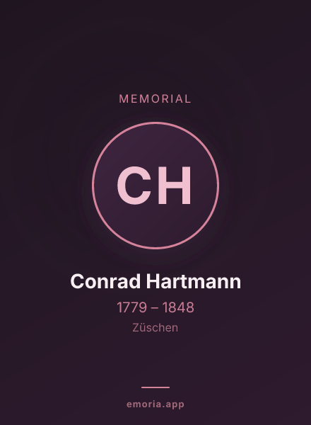 Memorial portrait of Conrad Hartmann