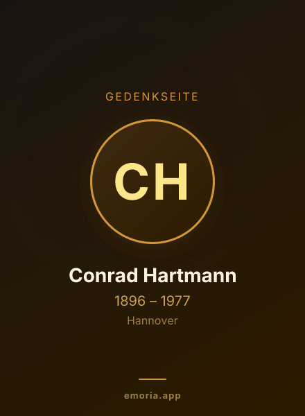 Gedenkportrait von Conrad Hartmann