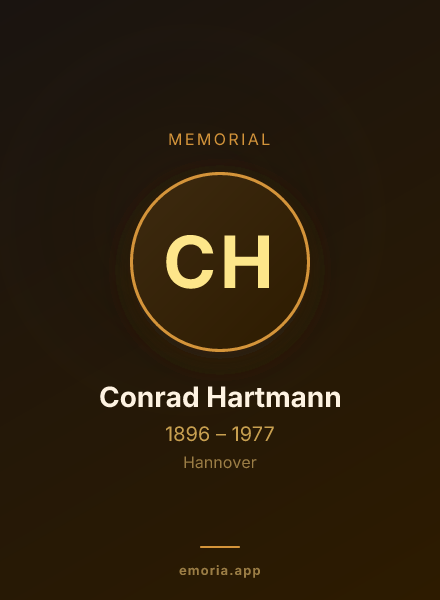 Memorial portrait of Conrad Hartmann