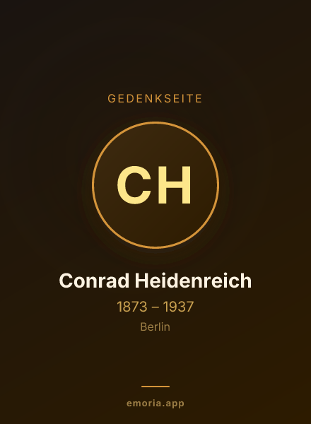 Gedenkportrait von Conrad Heidenreich