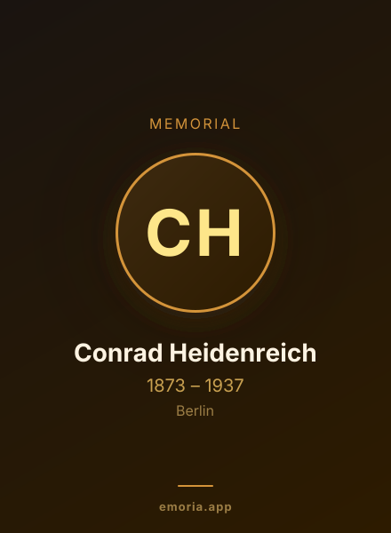 Memorial portrait of Conrad Heidenreich