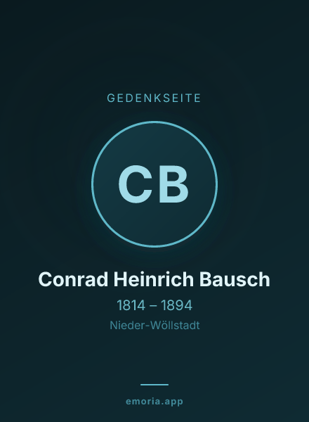 Gedenkportrait von Conrad Heinrich Bausch