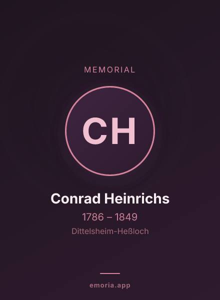 Memorial portrait of Conrad Heinrichs