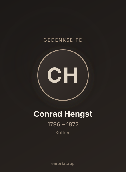 Gedenkportrait von Conrad Hengst