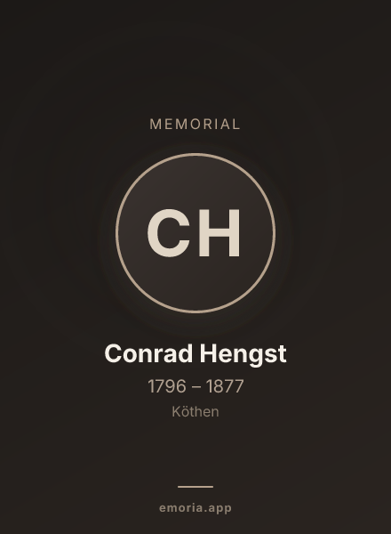 Memorial portrait of Conrad Hengst