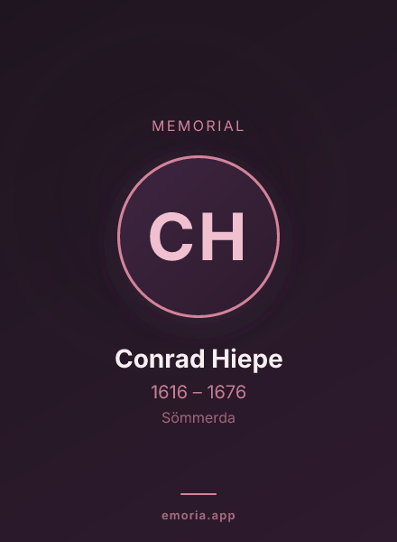 Memorial portrait of Conrad Hiepe