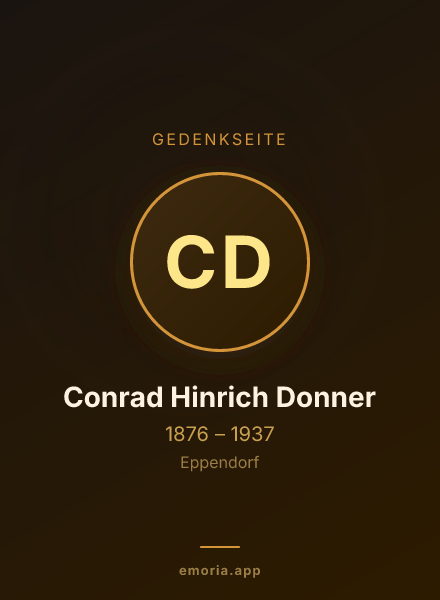 Gedenkportrait von Conrad Hinrich Donner