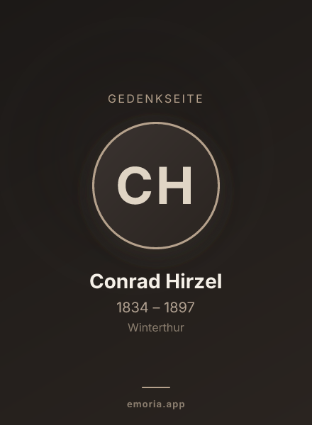 Gedenkportrait von Conrad Hirzel