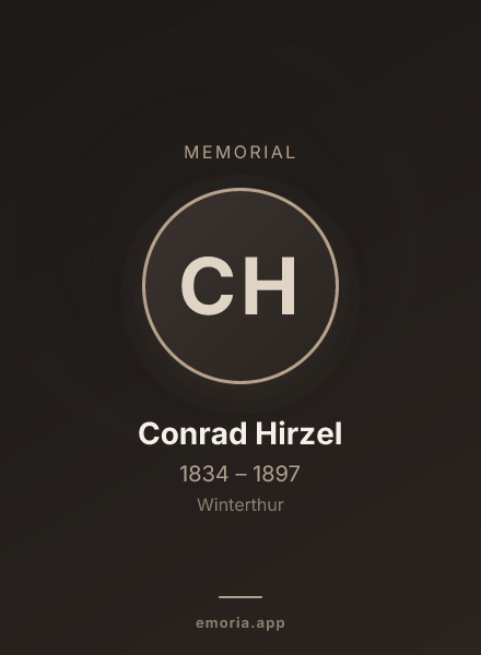 Memorial portrait of Conrad Hirzel