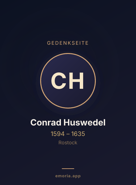 Gedenkportrait von Conrad Huswedel