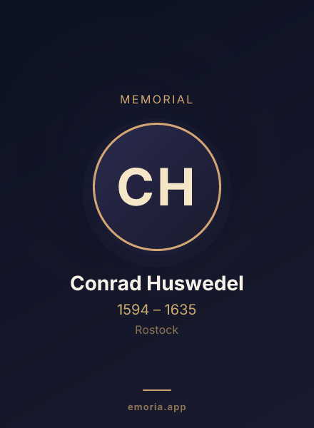 Memorial portrait of Conrad Huswedel