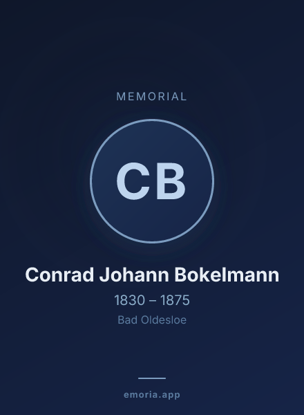 Memorial portrait of Conrad Johann Bokelmann