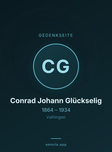 Gedenkportrait von Conrad Johann Glückselig