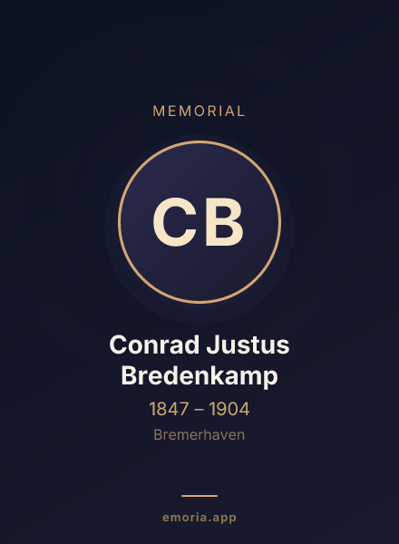 Memorial portrait of Conrad Justus Bredenkamp