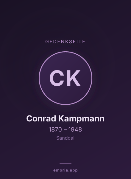 Gedenkportrait von Conrad Kampmann