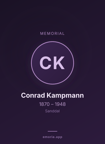 Memorial portrait of Conrad Kampmann
