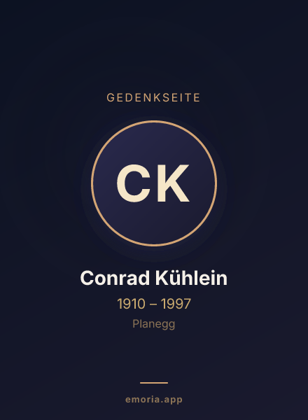 Gedenkportrait von Conrad Kühlein