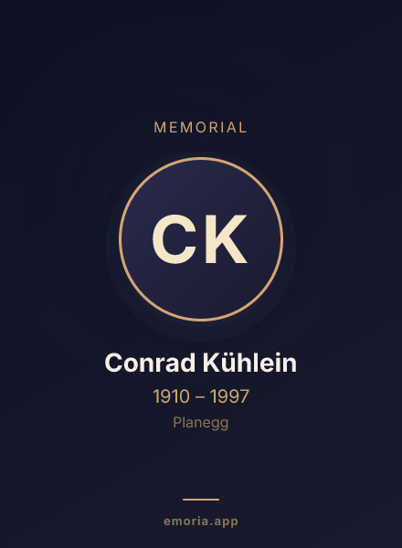 Memorial portrait of Conrad Kühlein