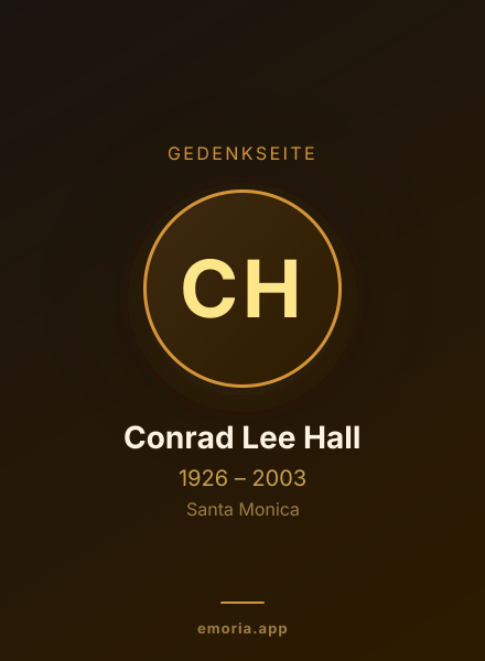 Gedenkportrait von Conrad Lee Hall