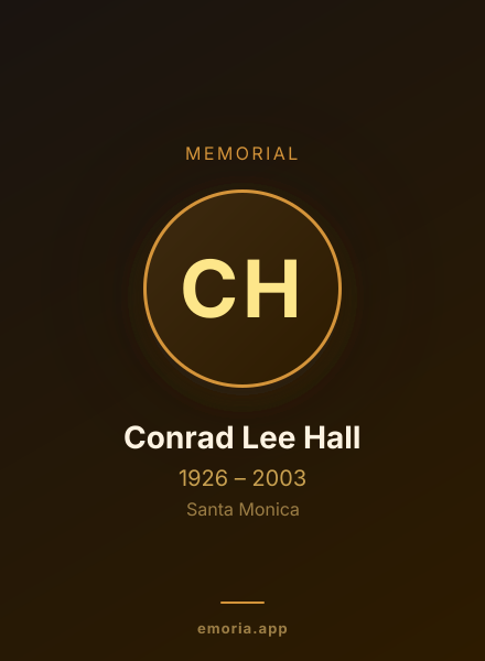 Memorial portrait of Conrad Lee Hall