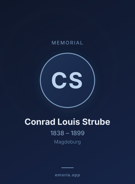 Memorial portrait of Conrad Louis Strube