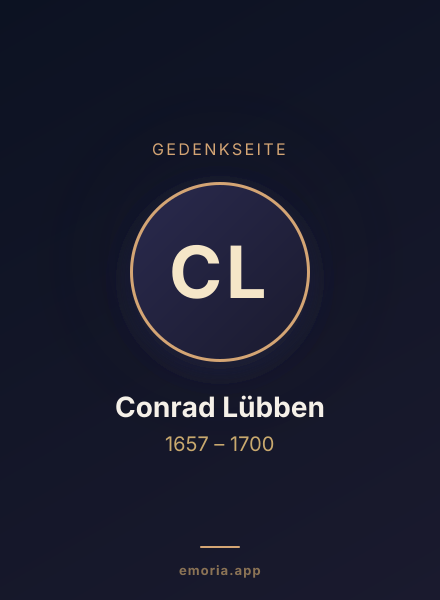 Gedenkportrait von Conrad Lübben