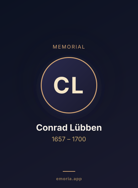 Memorial portrait of Conrad Lübben