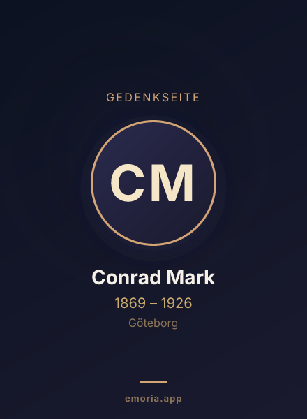 Gedenkportrait von Conrad Mark