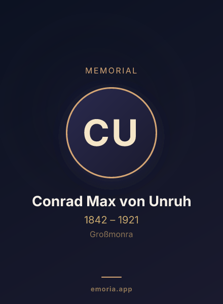 Memorial portrait of Conrad Max von Unruh