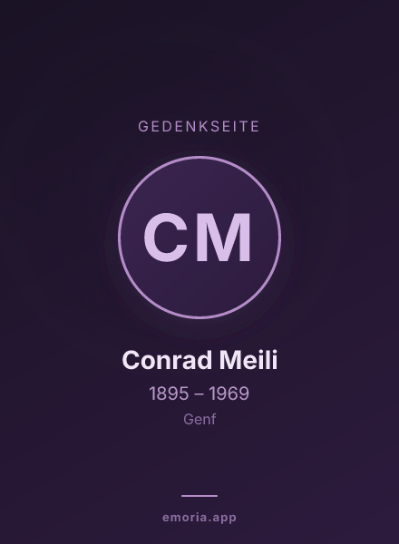 Gedenkportrait von Conrad Meili
