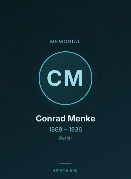 Memorial portrait of Conrad Menke