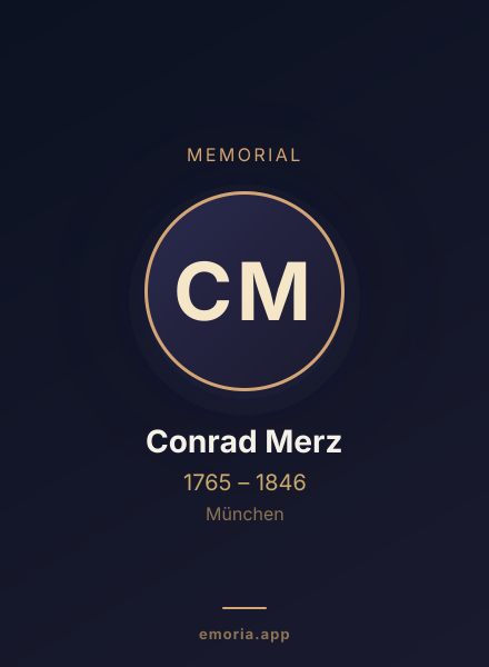 Memorial portrait of Conrad Merz