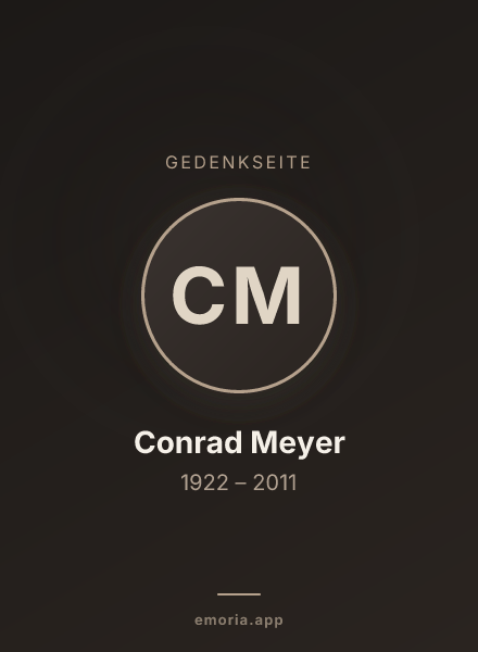 Gedenkportrait von Conrad Meyer