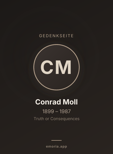Gedenkportrait von Conrad Moll