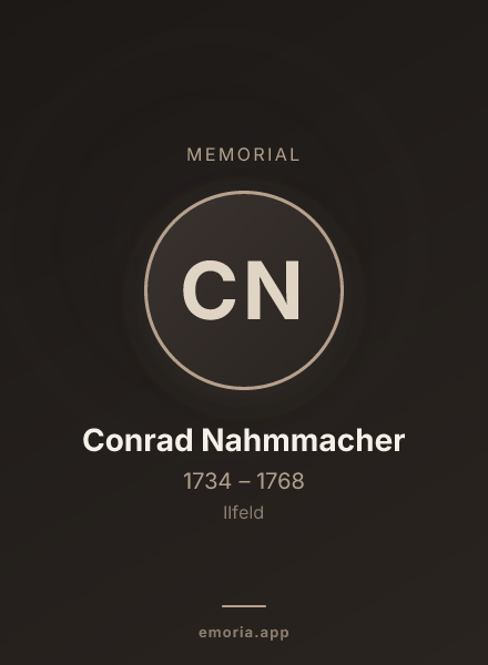 Memorial portrait of Conrad Nahmmacher